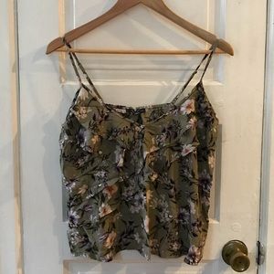 American Eagle Outfitters Floral Ruffle Top